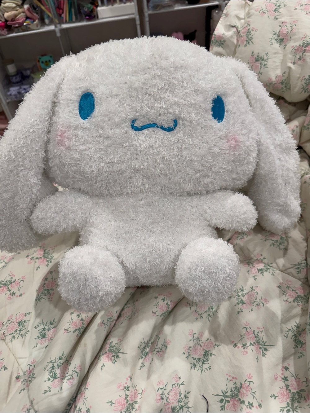 Sanrio Cinnamoroll Plush - White with Blue Eyes and Pink Cheeks